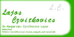 lajos czvitkovics business card